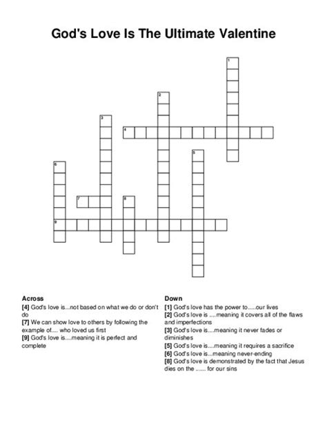 thrive crossword|god's love crossword puzzles.